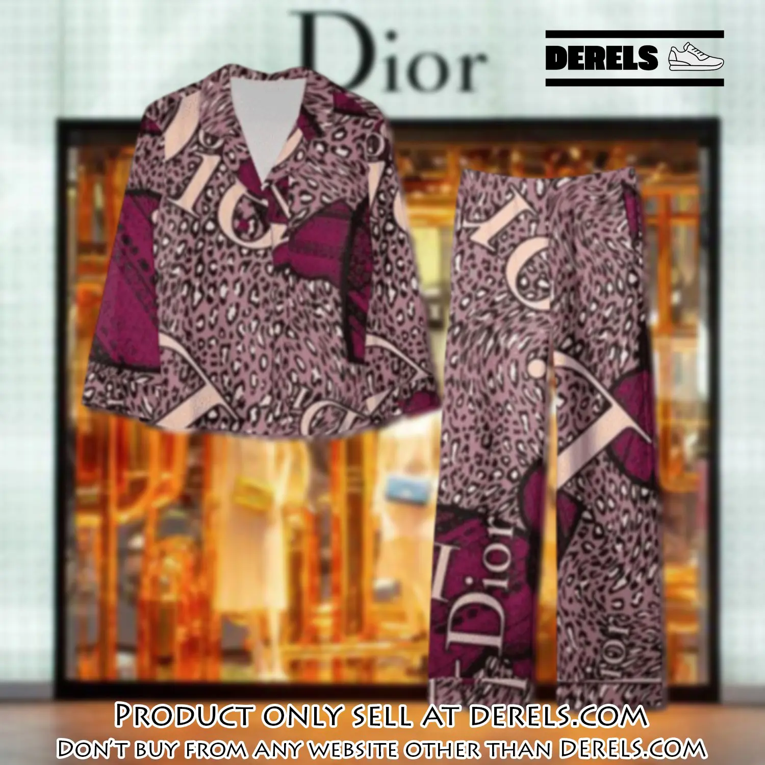 Trending luxury dior satin pajama set pjs1045 dr3449027